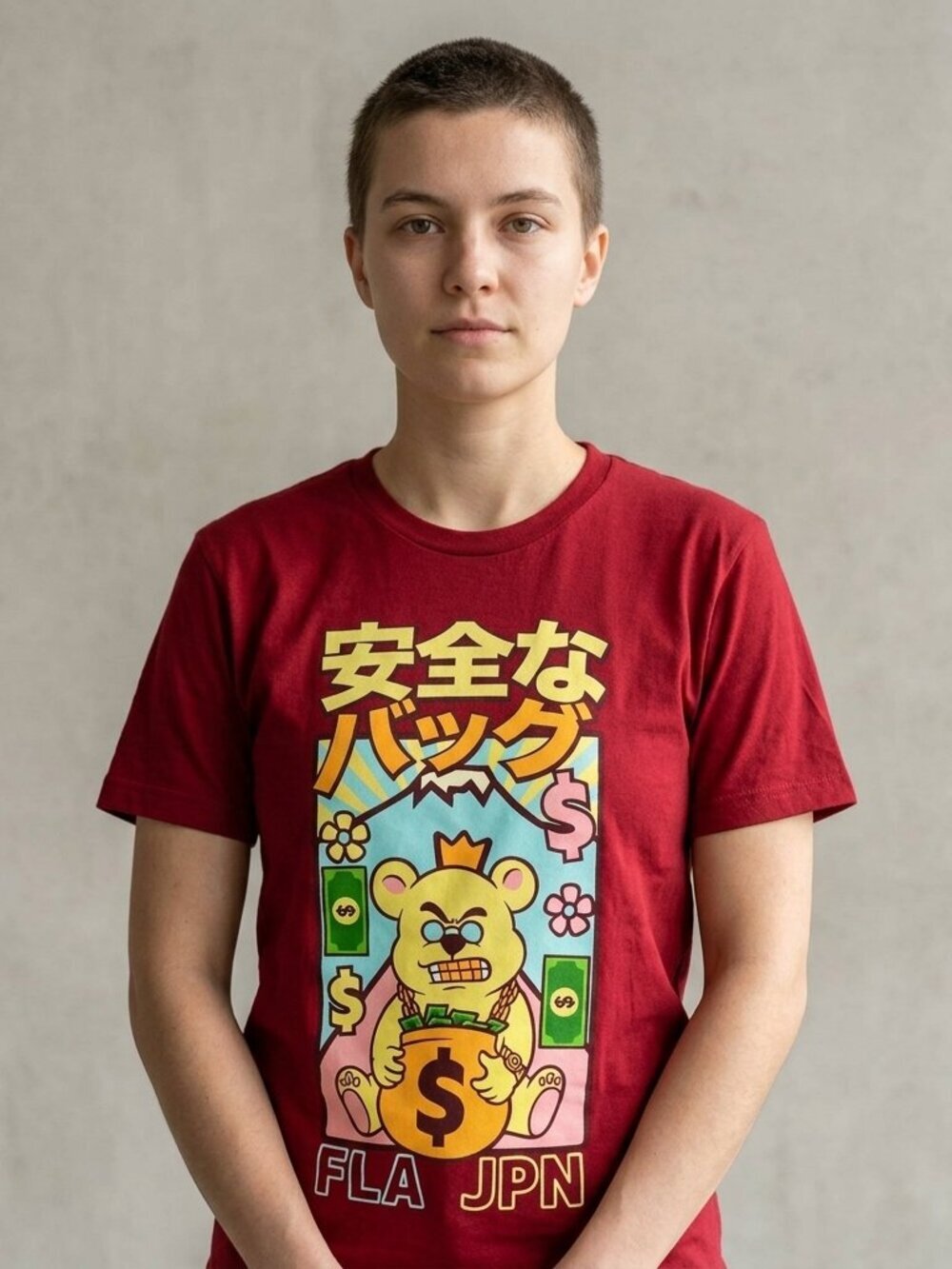 ⭐️ 5 for 20$! ⭐️ FLA - Franchise Los Angeles Anime Burgundy Tee